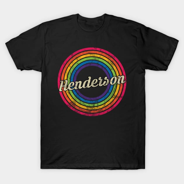 Henderson- Retro Rainbow Faded-Style T-Shirt by MaydenArt